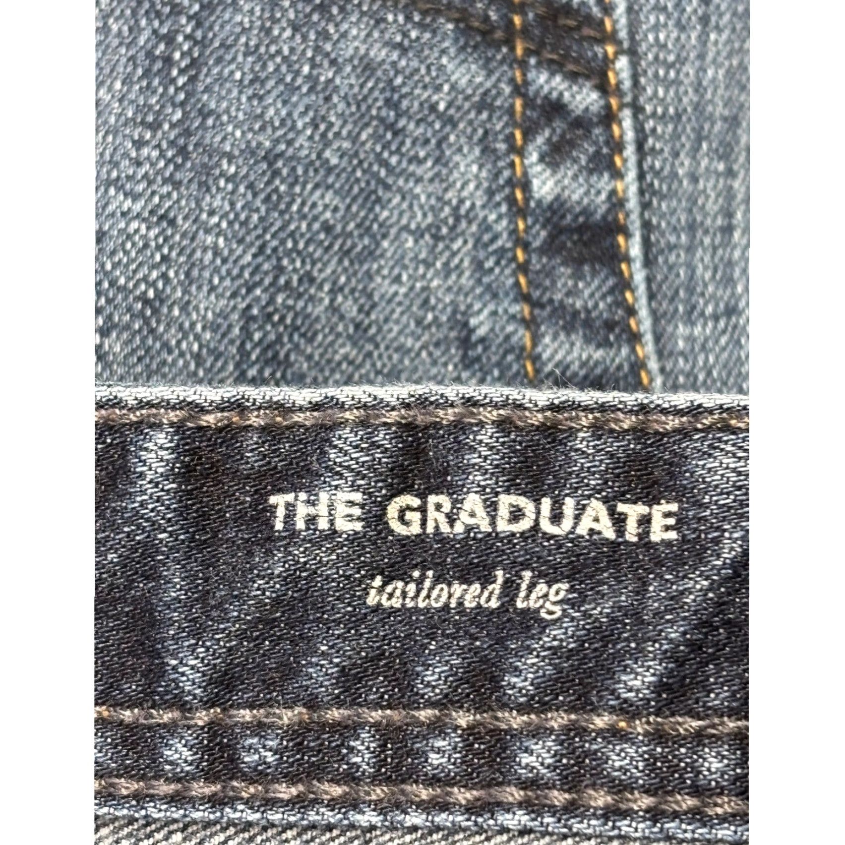 Vintage AG Adriano Goldschmied The Graduate Jeans Blue 36x34 Regular Straight Denim 5-Pocket Mens Size US 36 / EU 52 - 6 Thumbnail