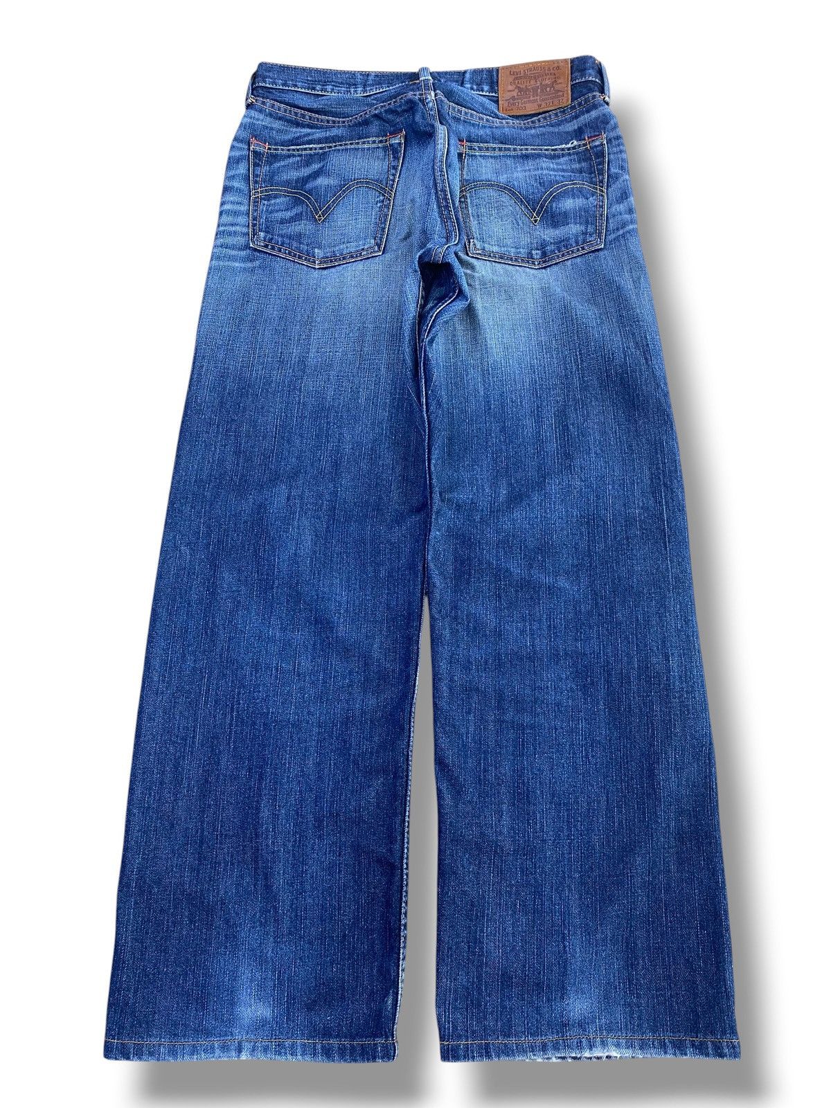 Levi's Levi’s 703 Whiskers Ripped Style Loose Jeans Size US 32 / EU 48 - 3 Thumbnail