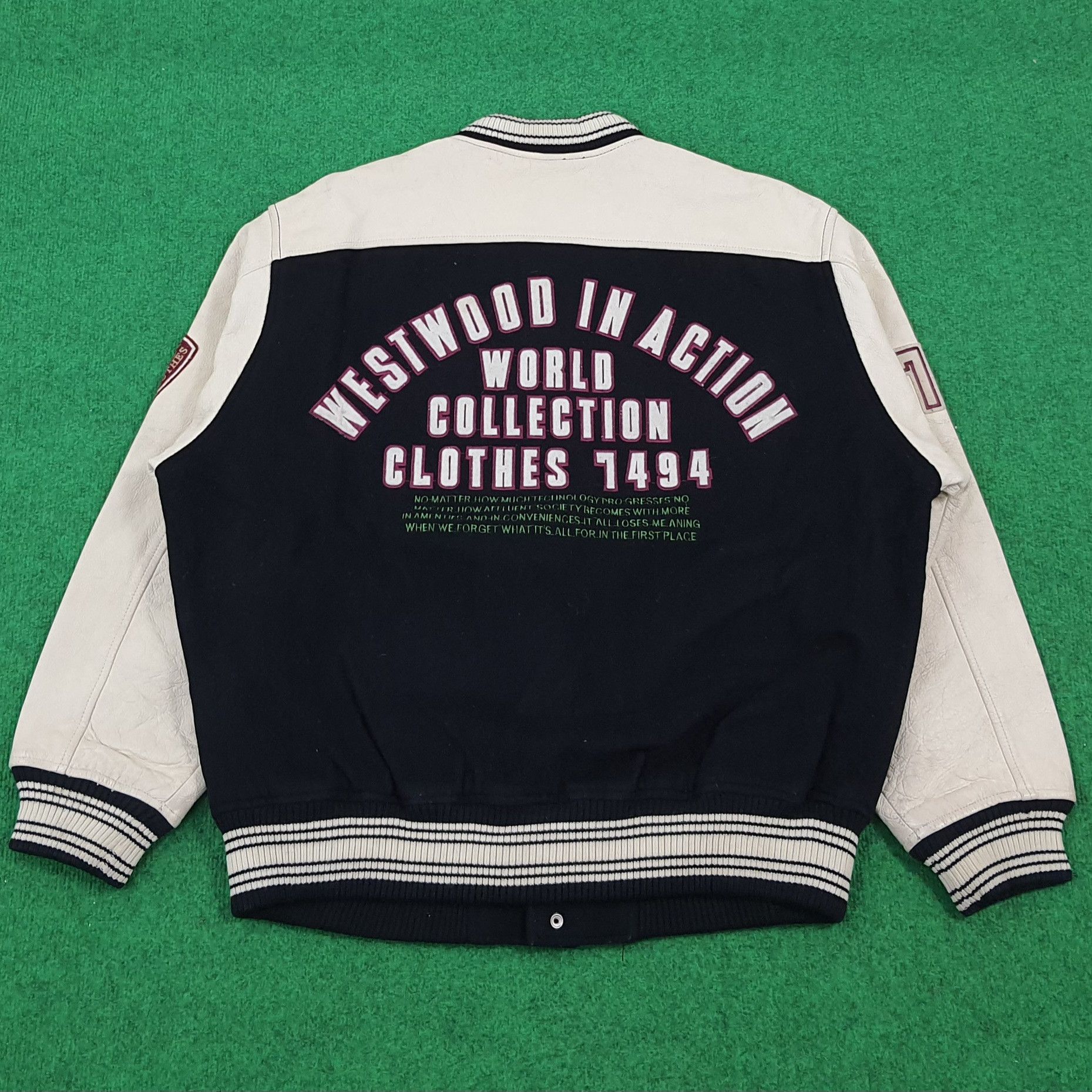 Vintage Vintage Westwood in Action Baseball Style Varsity Jacket Size US XL / EU 56 / 4 - 1 Thumbnail