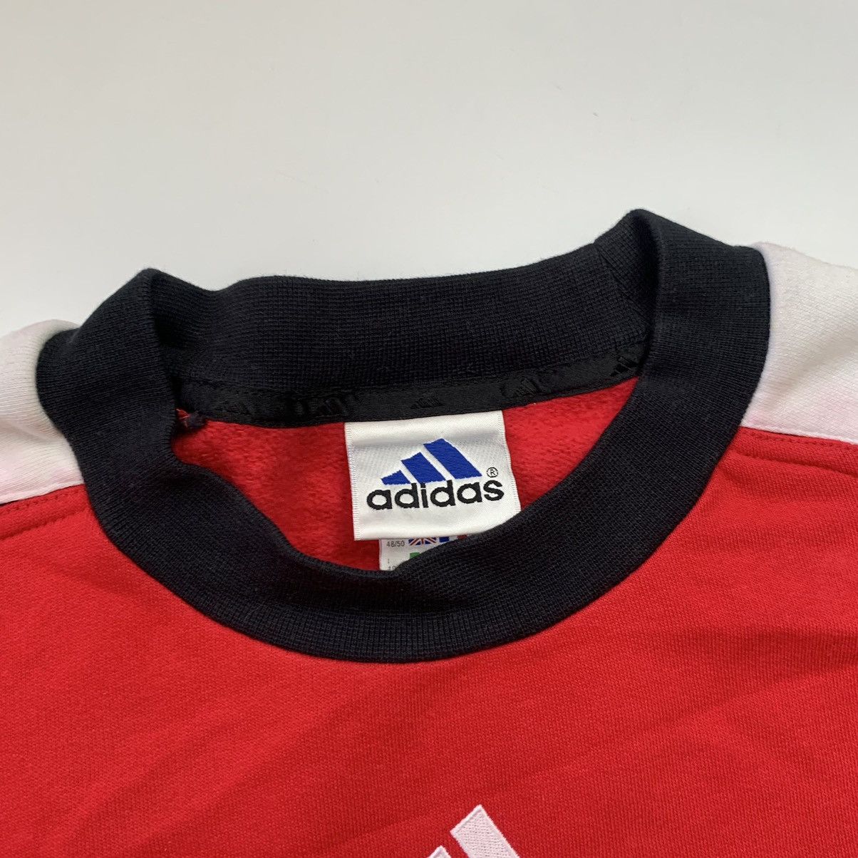 Adidas 90s Vintage Adidas Black/Red Sweatshirt Size US XL / EU 56 / 4 - 6 Thumbnail