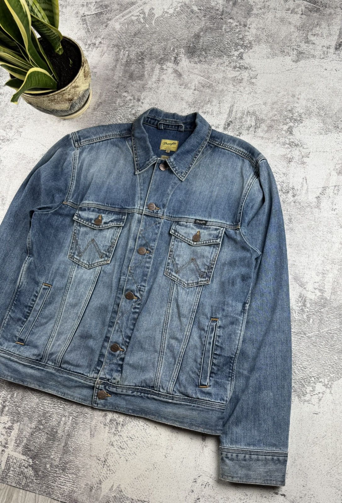 Wrangler WRANGLER Western Rugged Classic XL 90s Trucker Moto Jeans Jacket Size US XL / EU 56 / 4 - 3 Thumbnail