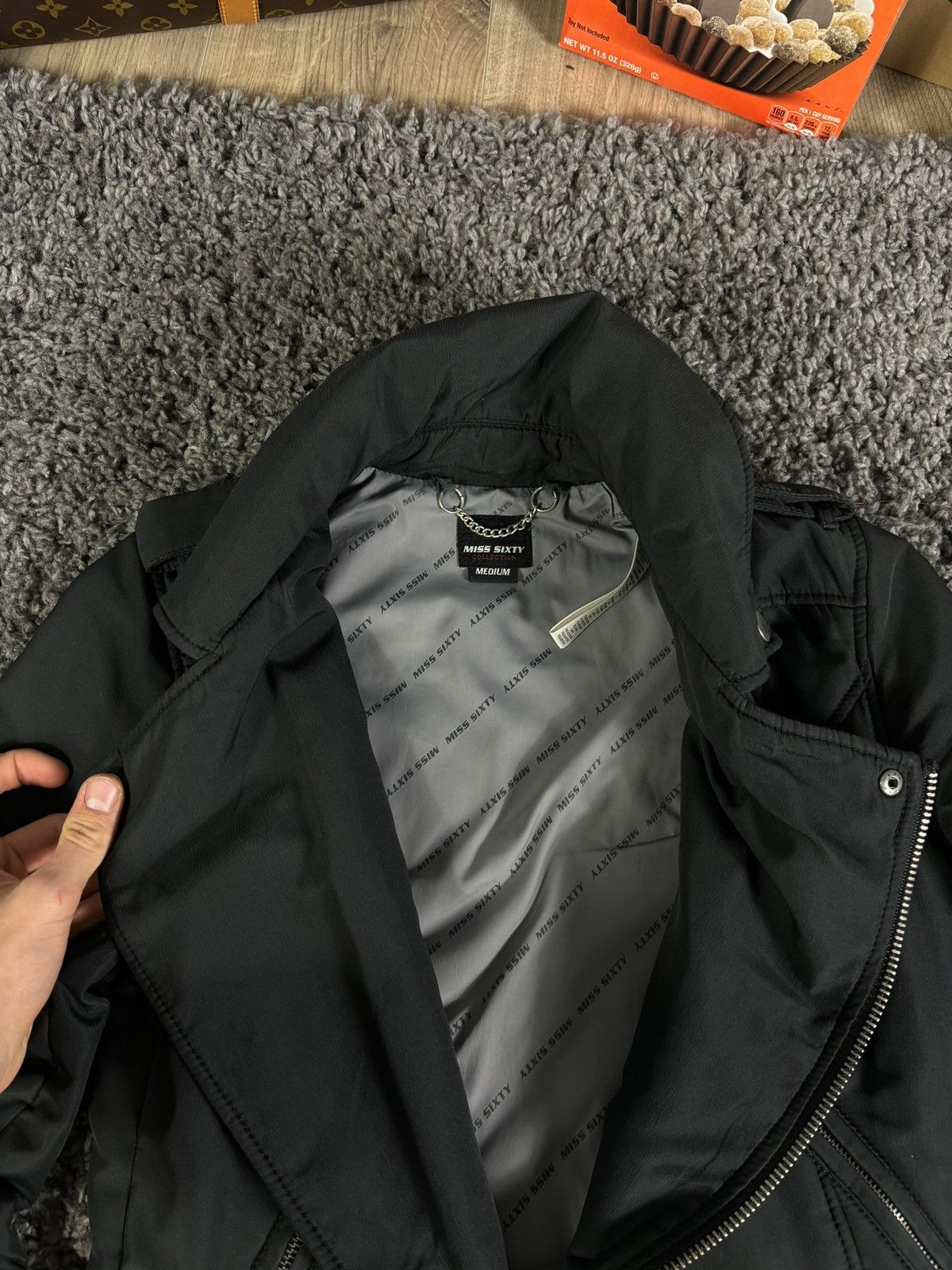 Miss Sixty Miss Sixty Y2K Biker Bomber Wоmеns Jacket Leather Style 00s Size M / US 6-8 / IT 42-44 - 10 Thumbnail
