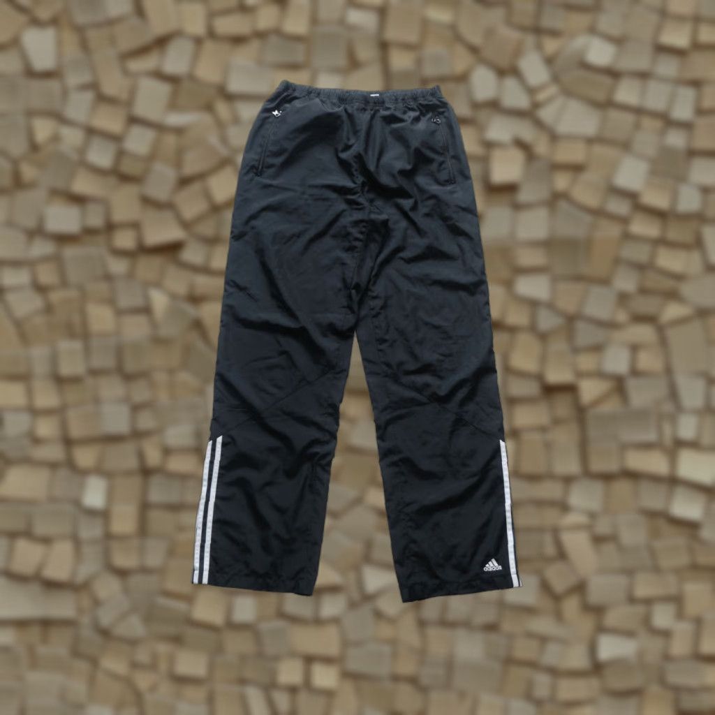 Adidas VINTAGE adidas Sweatpants Black VTG Retro 90s Y2K Wide-Leg Active Men SZ M 28x32 Jeans? Size US 31 - 1 Thumbnail
