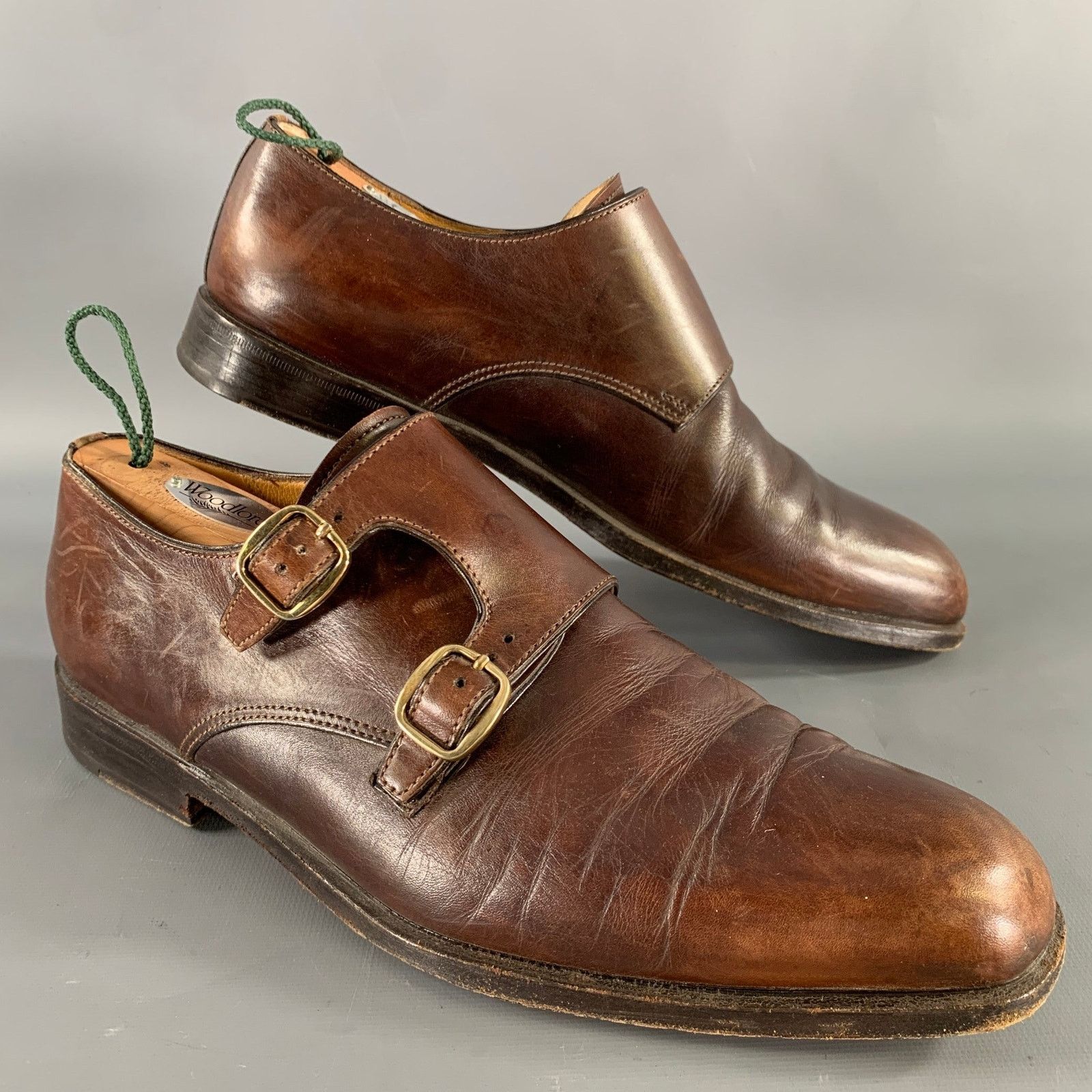 John Lobb JOHN LOBB Size 9 Brown Leather Monk Strap Loafers Size US 9 / EU 42 - 1 Thumbnail