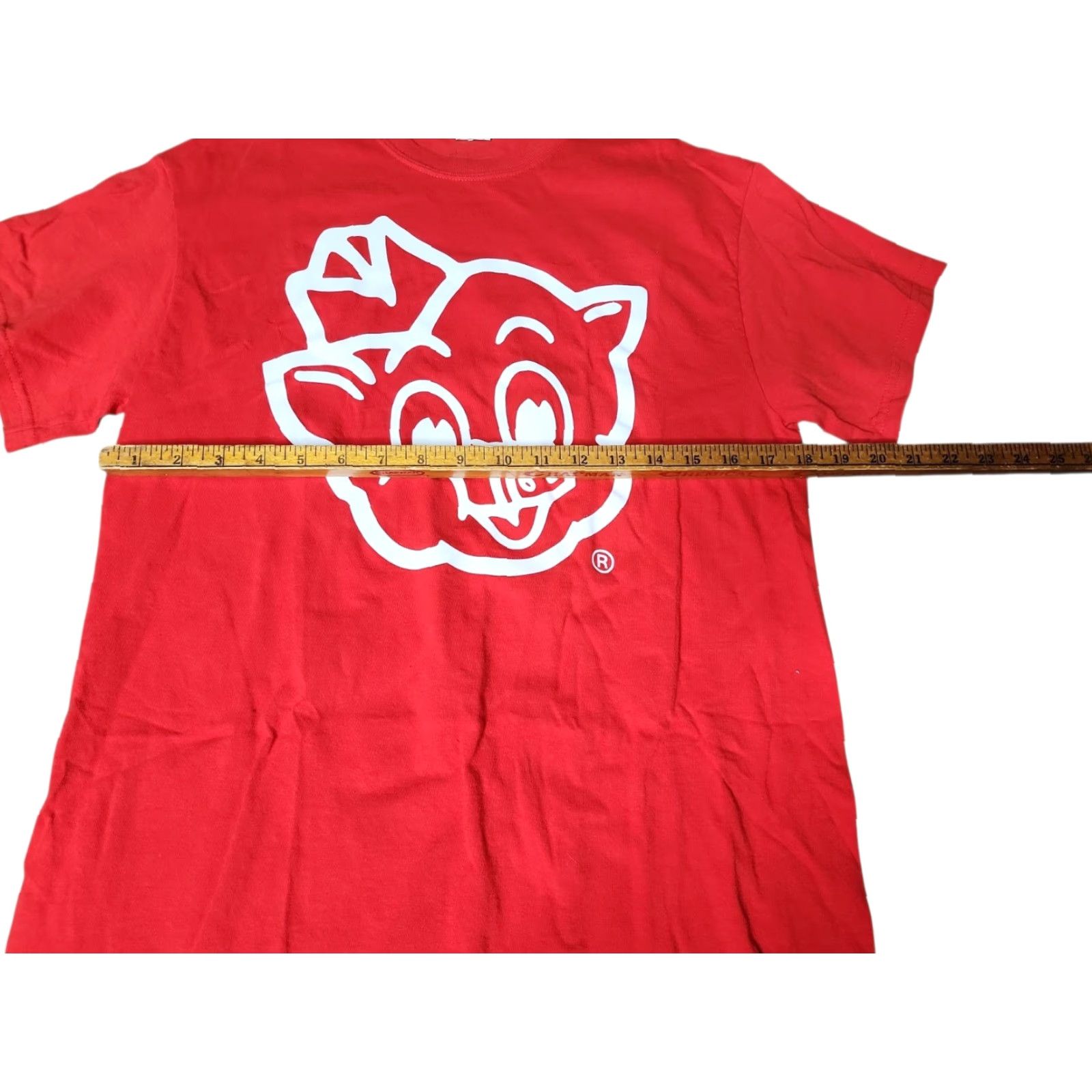 Gildan Gildan Men's M Red Short Sleeve Crew Neck T-Shirt "Getting Piggy With It" Classic American Logo Size US M / EU 48-50 / 2 - 4 Thumbnail