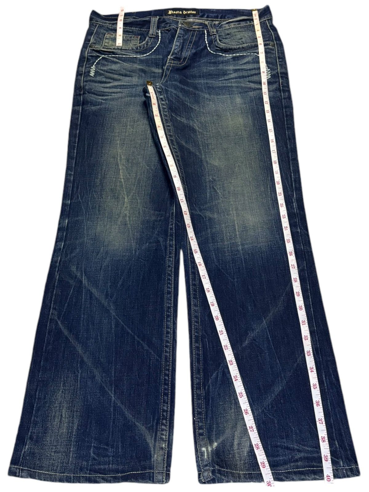 Japanese Brand Vintage Japanese Brand Mud Wash Baggy Jeans Size US 33 - 13 Thumbnail
