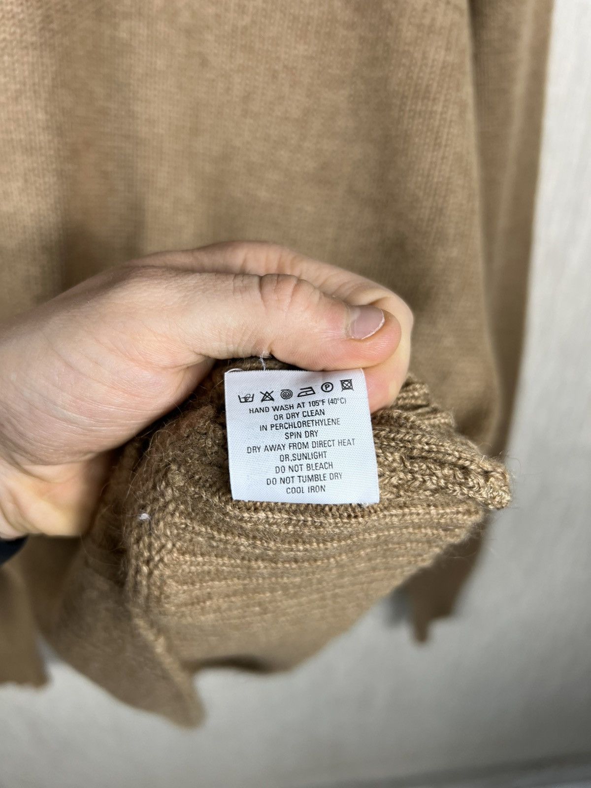 Lyle & Scott Vintage 90s Lyle & Scott camelhair knit sweater aesthetic Size US XL / EU 56 / 4 - 12 Thumbnail