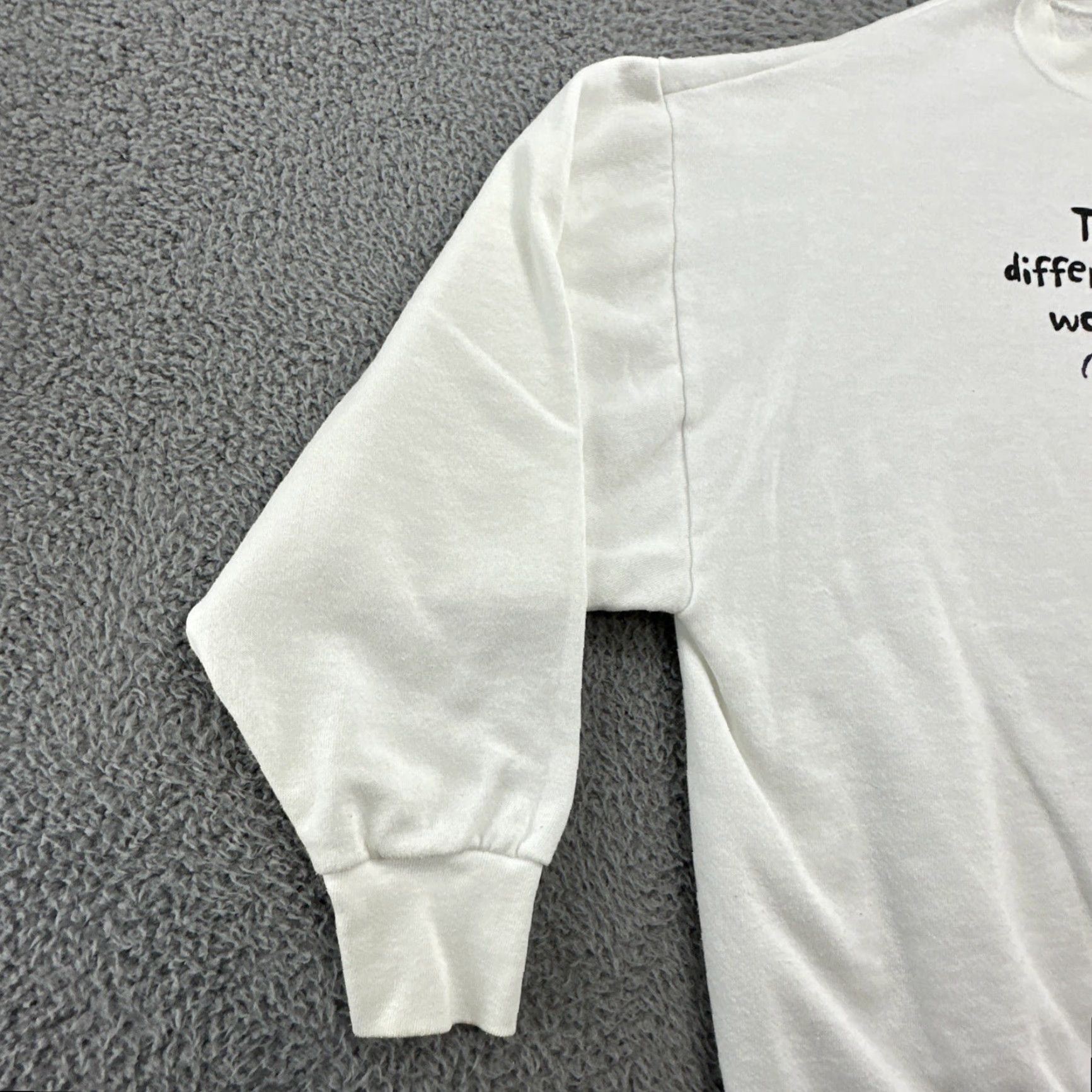 Vintage VINTAGE 1990s High Cotton Sweatshirt Treat Me No Differently Than The Pope Men XXL White Cotton Graphic Tee Size US XXL / EU 58 / 5 - 6 Thumbnail