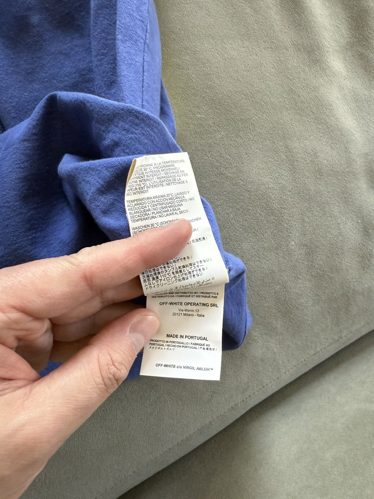 Off-White Virgil era off white motocross style blue long sleeve Size US L / EU 52-54 / 3 - 8 Thumbnail