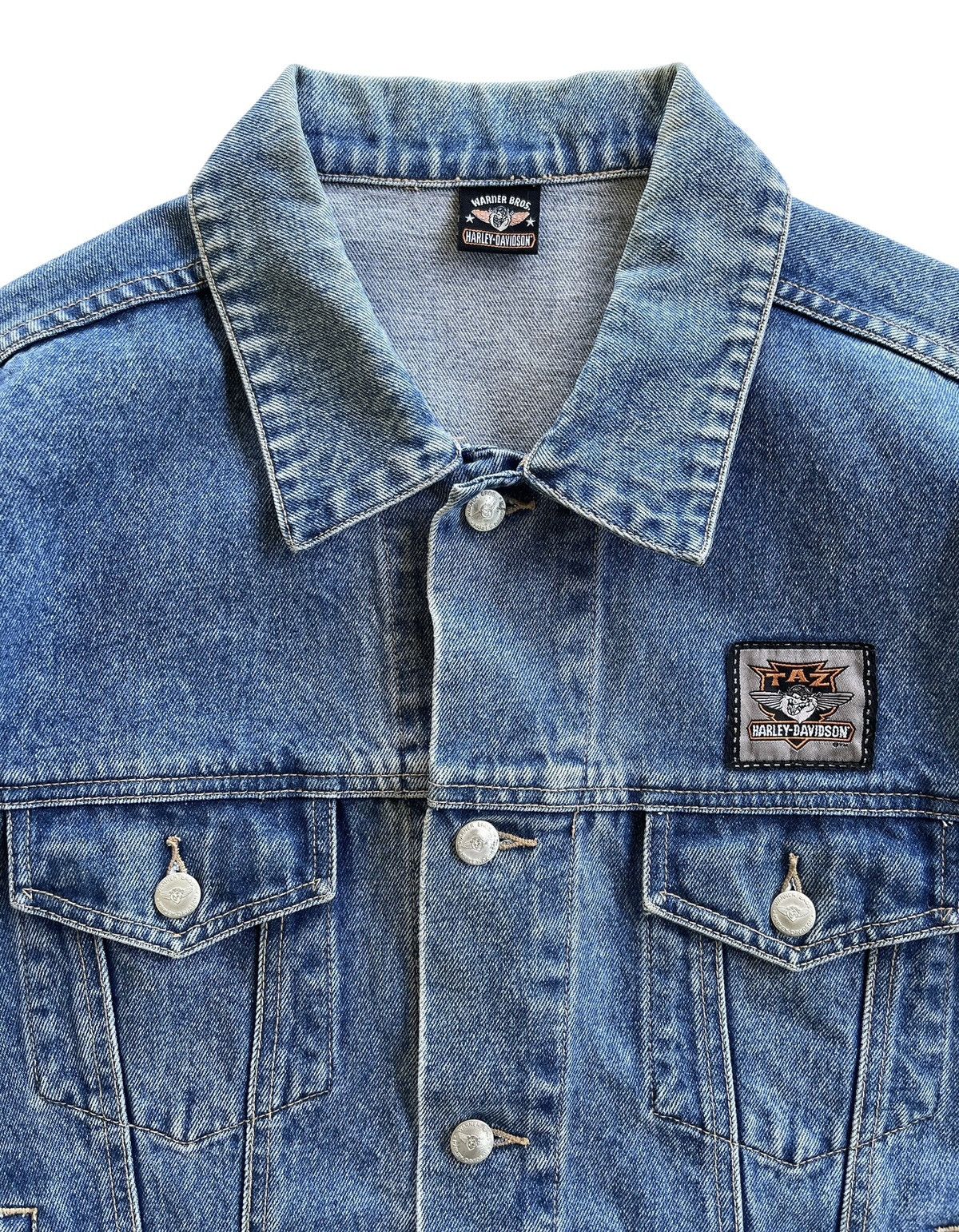 Harley Davidson Vintage Harley Davidson X Warner Bros Denim Jacket Size US L / EU 52-54 / 3 - 9 Thumbnail