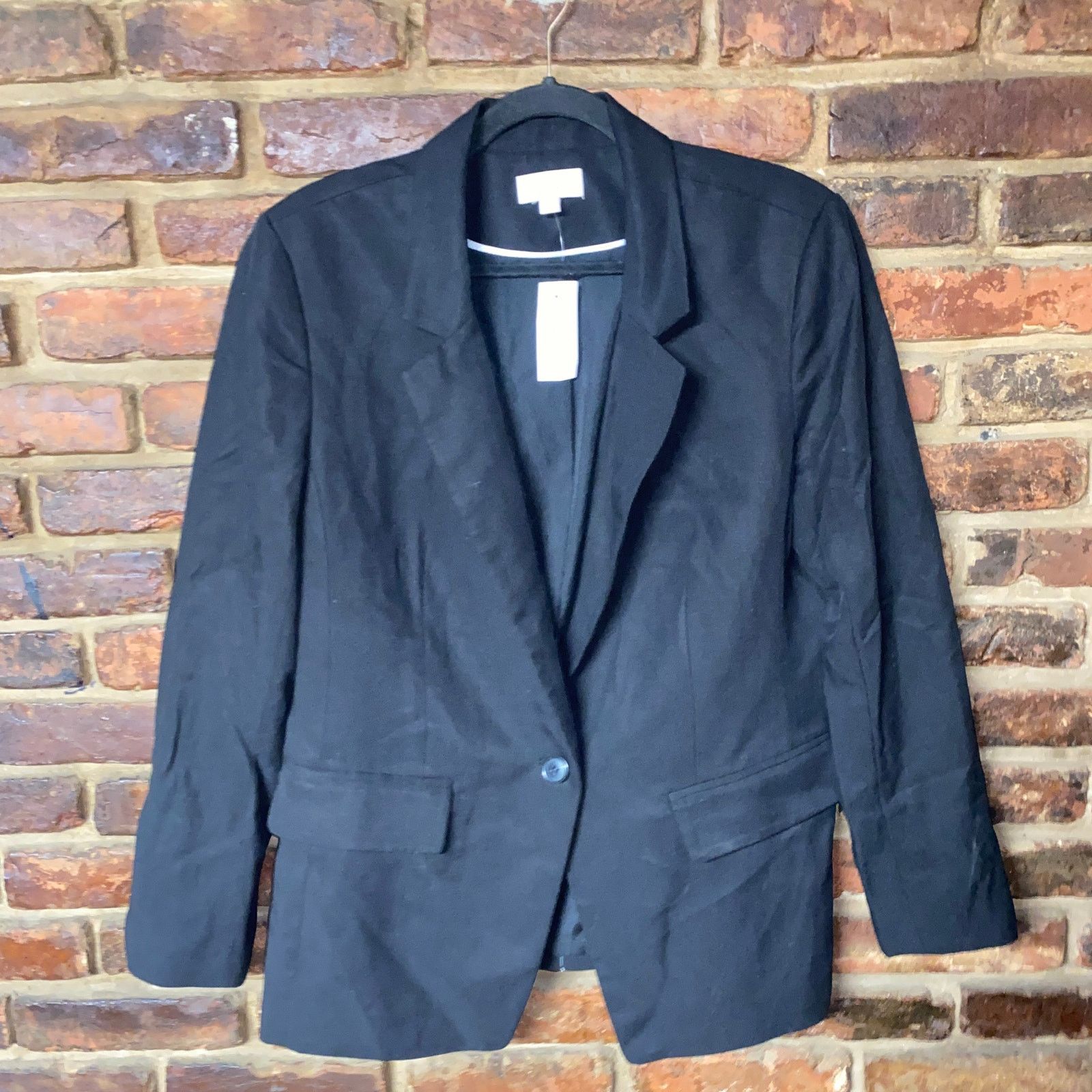 Loft NWT Ann Taylor LOFT Black Single One Button Blazer Jacket 14 Size XL / US 12-14 / IT 48-50 - 1 Thumbnail