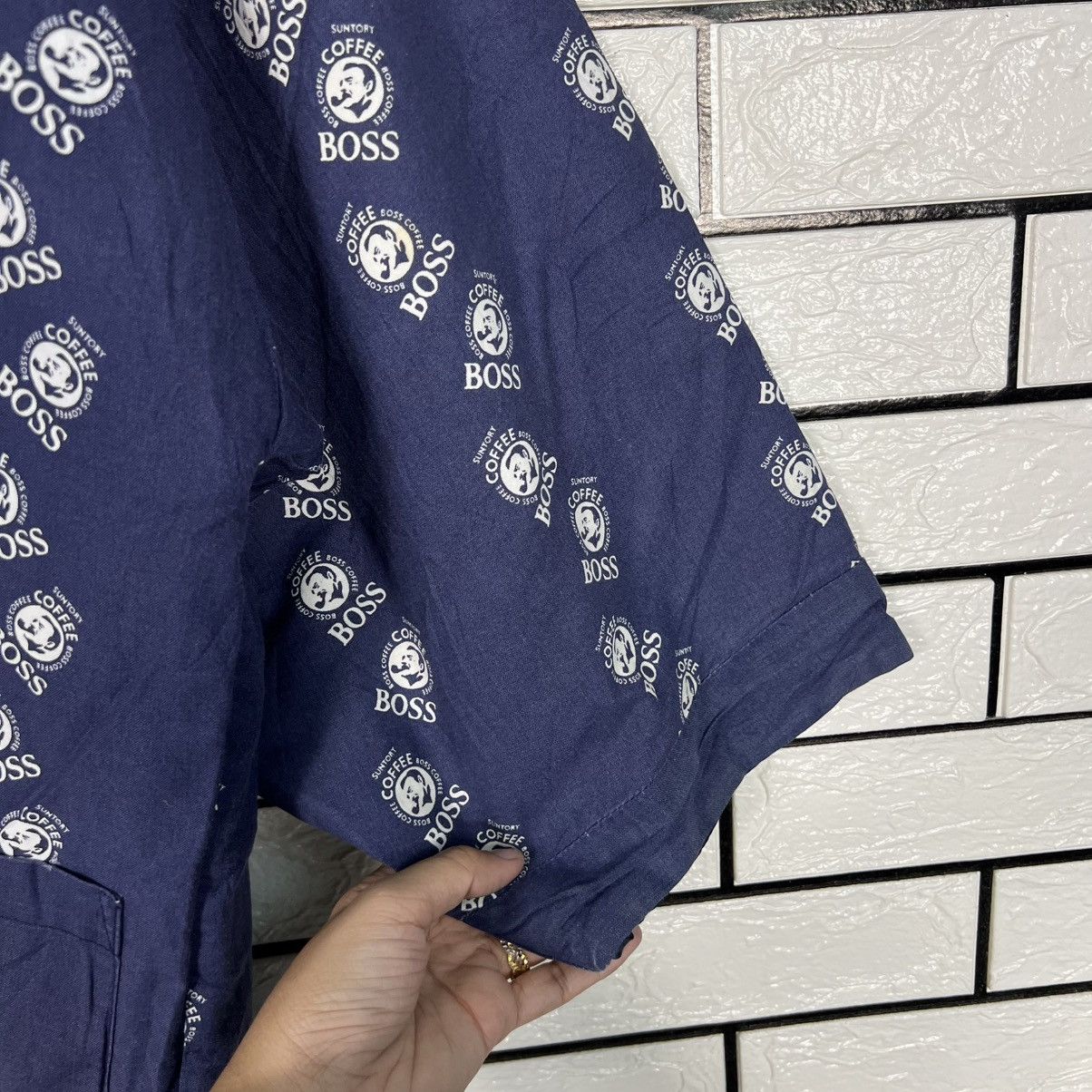 Japanese Brand Vintage SUNTORY COFFEE BOSS Kimono Hanten Jacket #4146-C189 Size US L / EU 52-54 / 3 - 7 Thumbnail