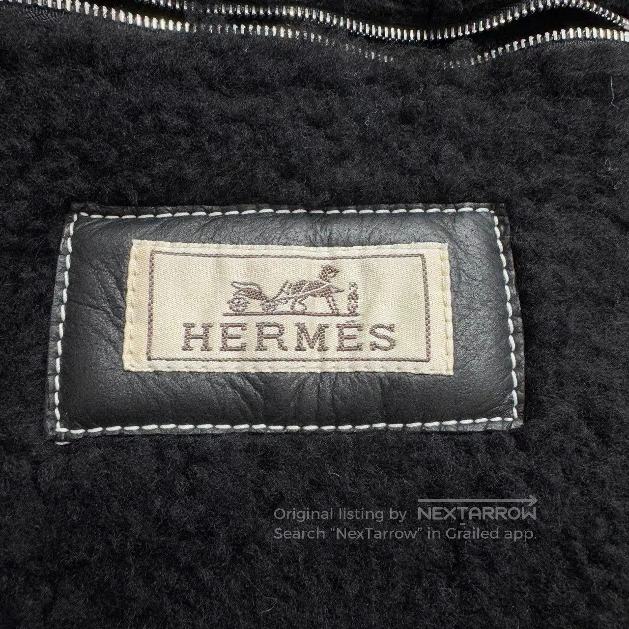 Hermes hermes leather shearling trim jacket. Size US L / EU 52-54 / 3 - 3 Thumbnail