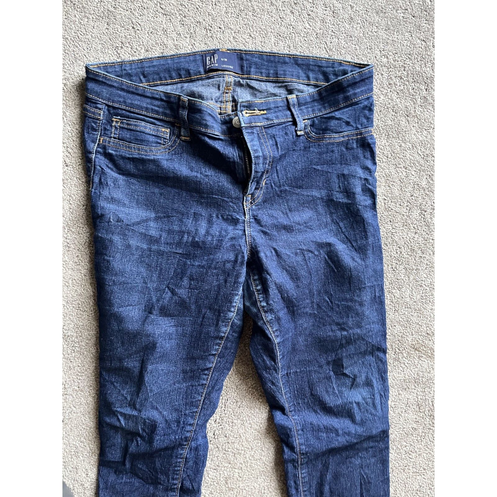 Gap Gap Jeans Womens Size 8 Blue Medium Wash Skinny Stretch Size 30" / US 8 / IT 44 - 2 Thumbnail