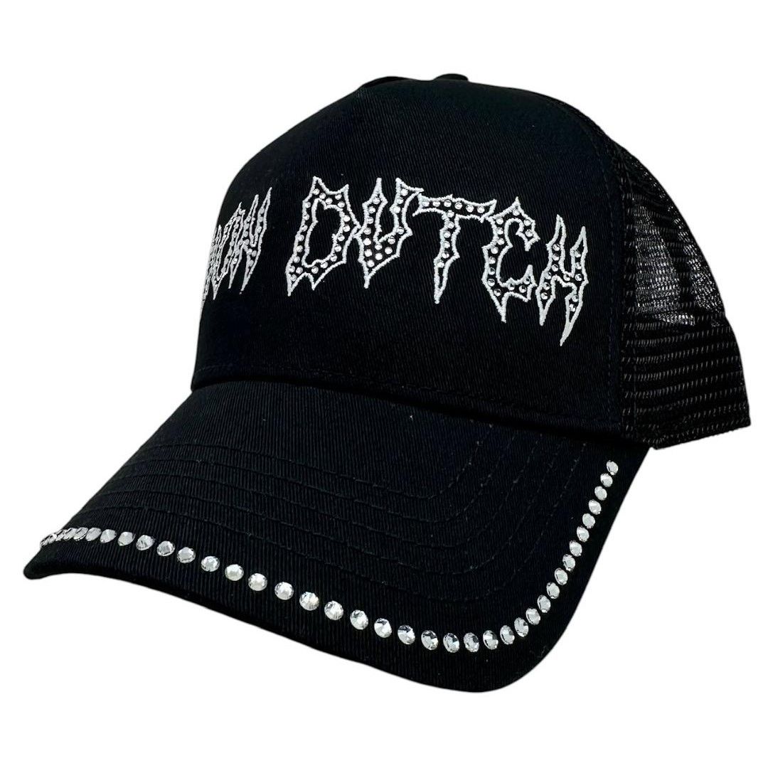 Von Dutch Von Dutch Trucker Hat Black Rhinestones Crystal Snapback Cap Size ONE SIZE - 2 Thumbnail