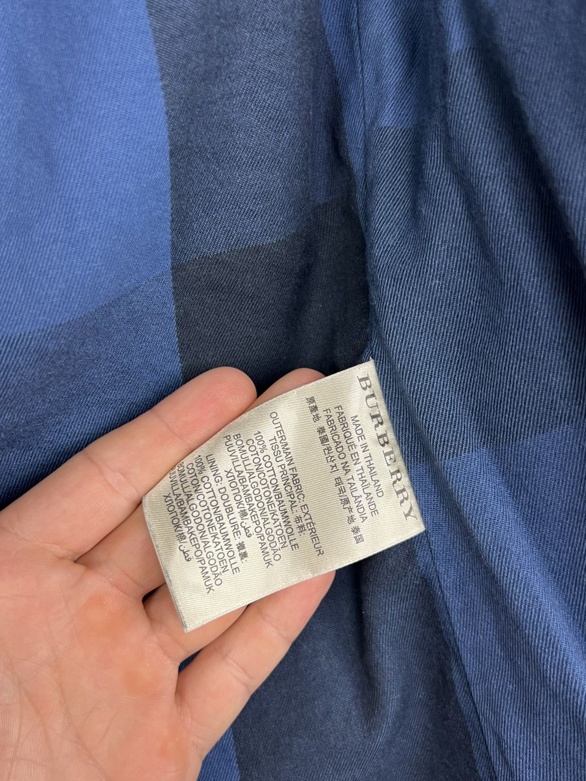 Burberry Men's Burberry Coat Blazer Blue L Cotton Men Brit Jacket Size US L / EU 52-54 / 3 - 13 Thumbnail