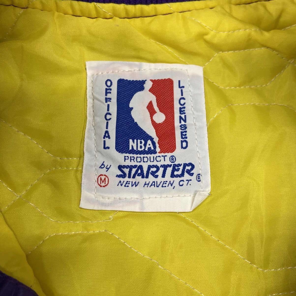 Starter Vintage Los Angeles Lakers Starter Satin Bomber Jacket Size US M / EU 48-50 / 2 - 2 Thumbnail
