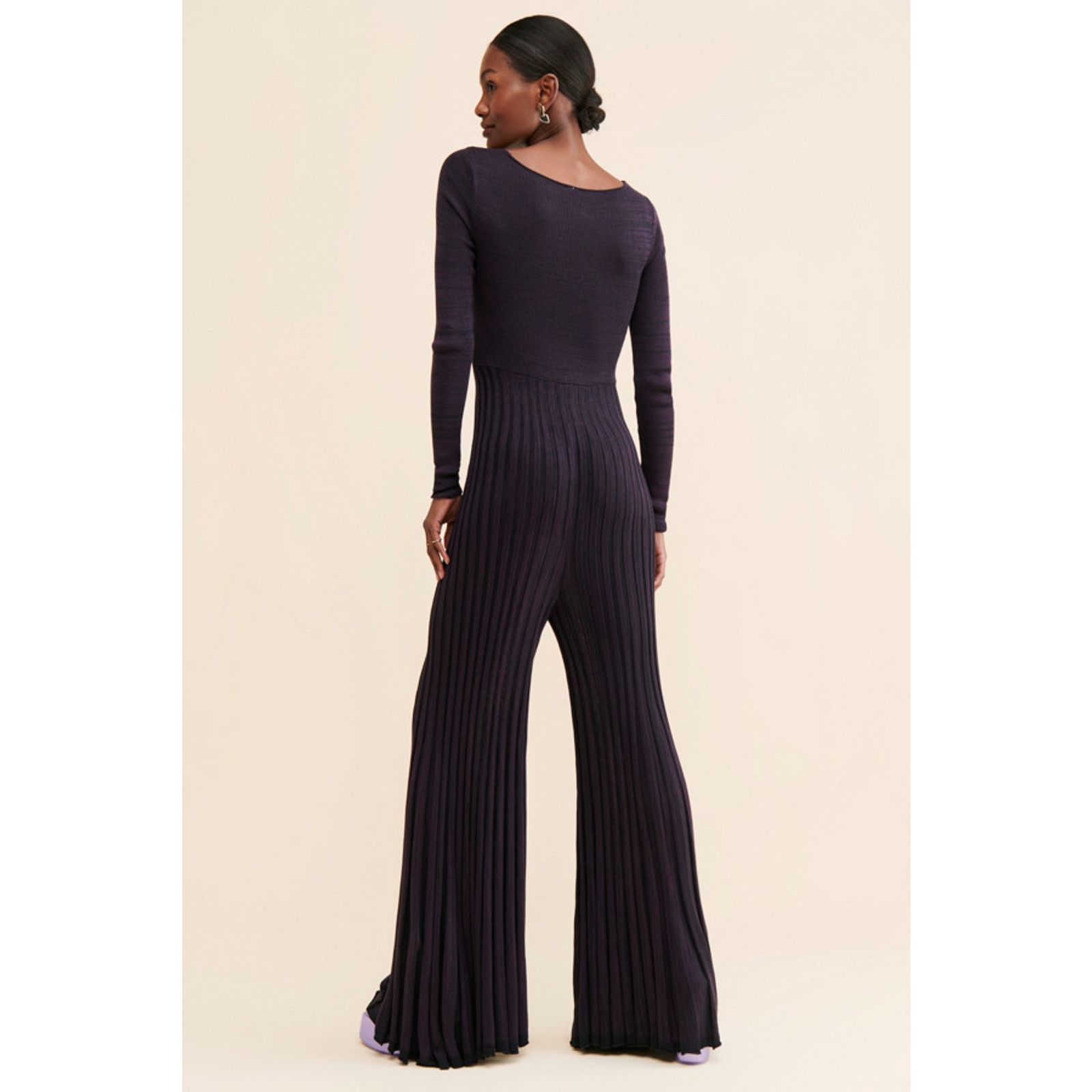 Free People New Free People Ladies Jumpsuit $168 XS Plum Ribbed Knit Size 26" / US 2 / IT 38 - 8 Thumbnail