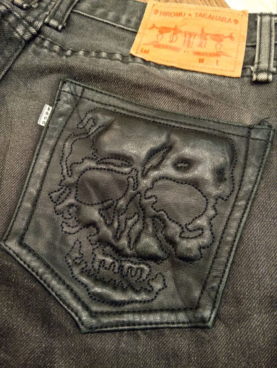 Roen ROEN X HIROMU TAKAHARA SKULLS LEATHER POCKET JEANS Size US 30 / EU 46 - 5 Thumbnail