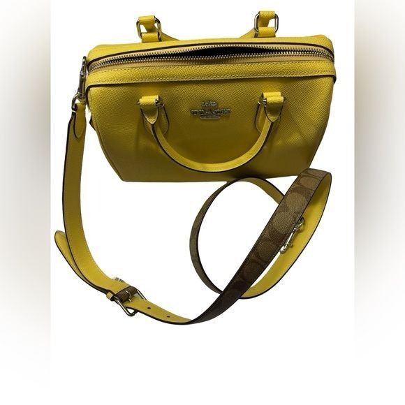 Coach NWT Coach Rowan Satchel Bag With Signature Canvas Strap Size ONE SIZE - 5 Thumbnail