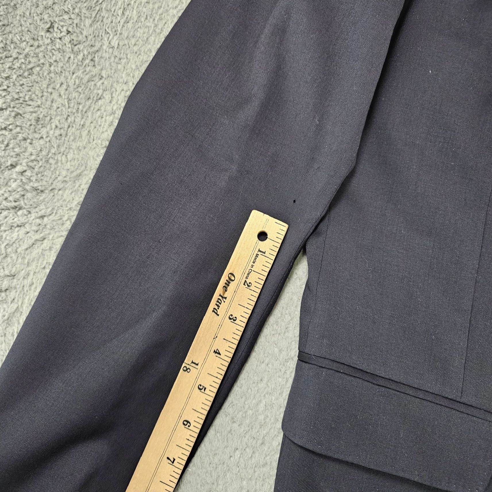 Bonobos Bonobos Blazer Jacket Mens 44R Navy Blue Wool Slim Fit 2 Button Double-Vented Notch Lapel Casual Business Party/Cocktail Sports Italian Classic Shirt Size 44R - 4 Thumbnail