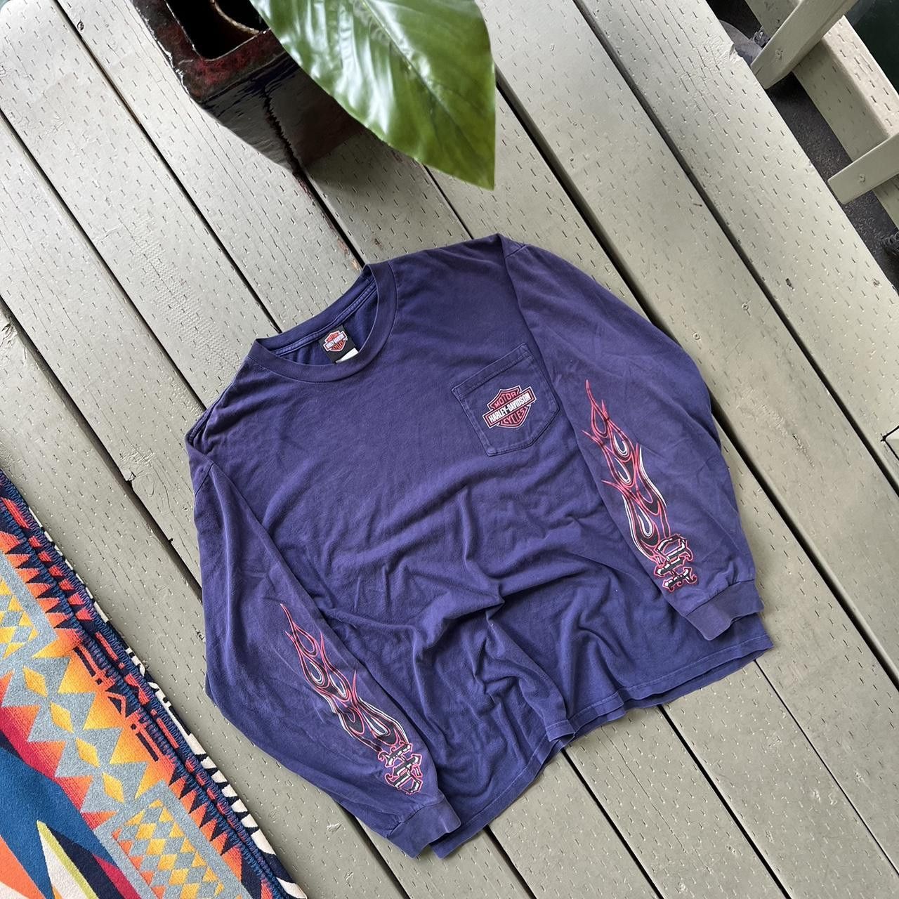 Harley Davidson × Vintage Harley Davidson Long Sleeve Size US XL / EU 56 / 4 - 3 Thumbnail