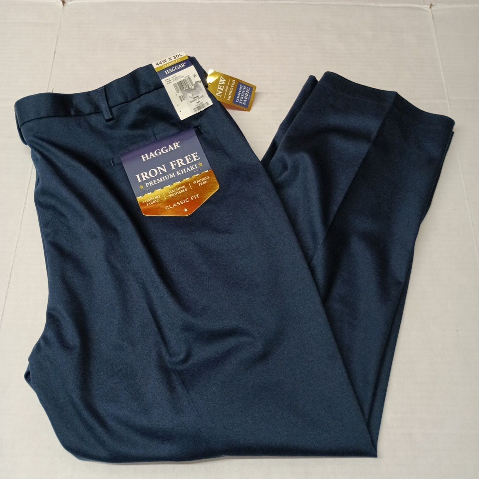 Haggar Haggar Premium Iron Free Khakis Men's 44x30 Blue Classic Fit Size US 44 / EU 60 - 1 Thumbnail