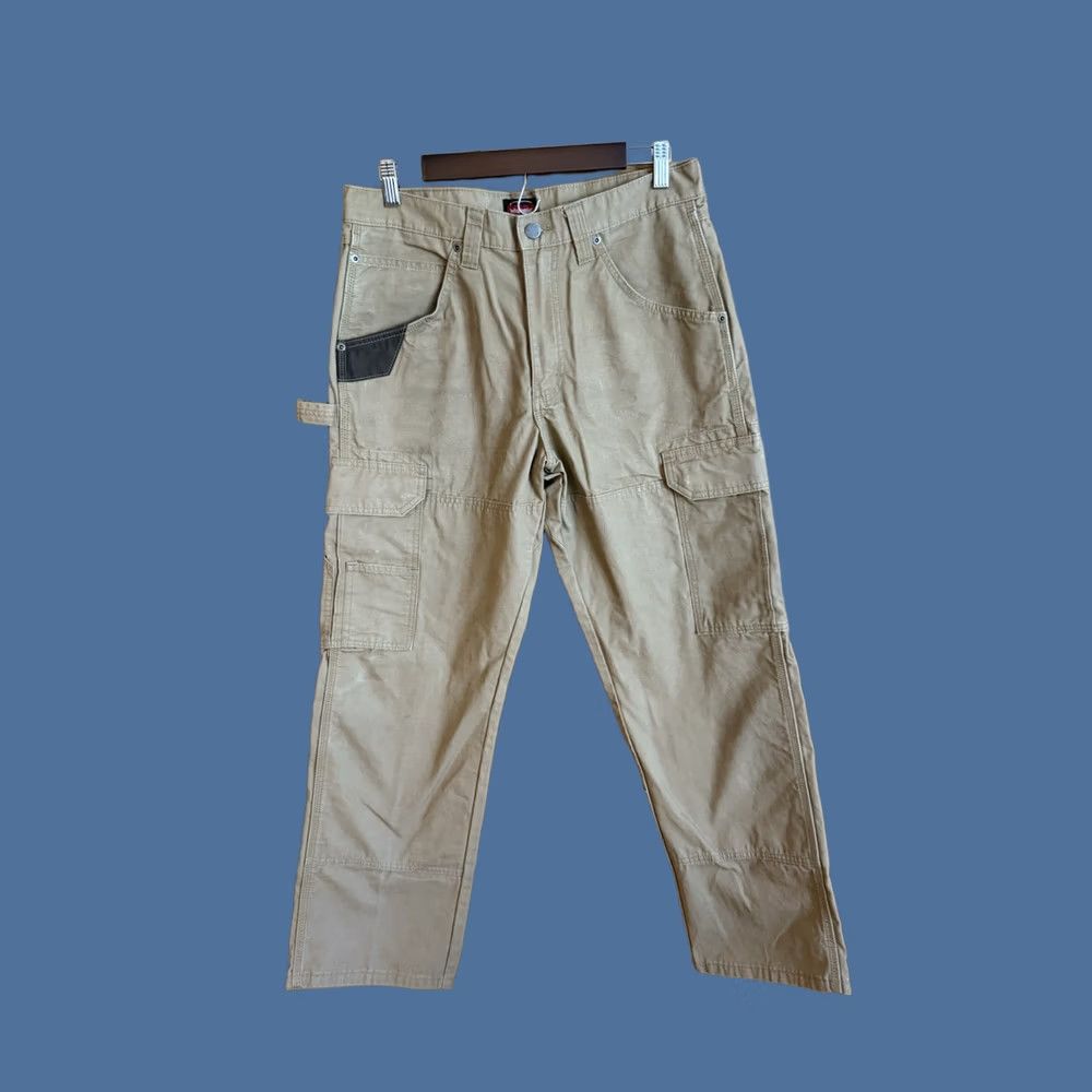 Wrangler Wrangler Workwear Khaki Cargo Carpenter Pants Mens 32x30 Brown Heavy Duty Size US 32 / EU 48 - 1 Thumbnail