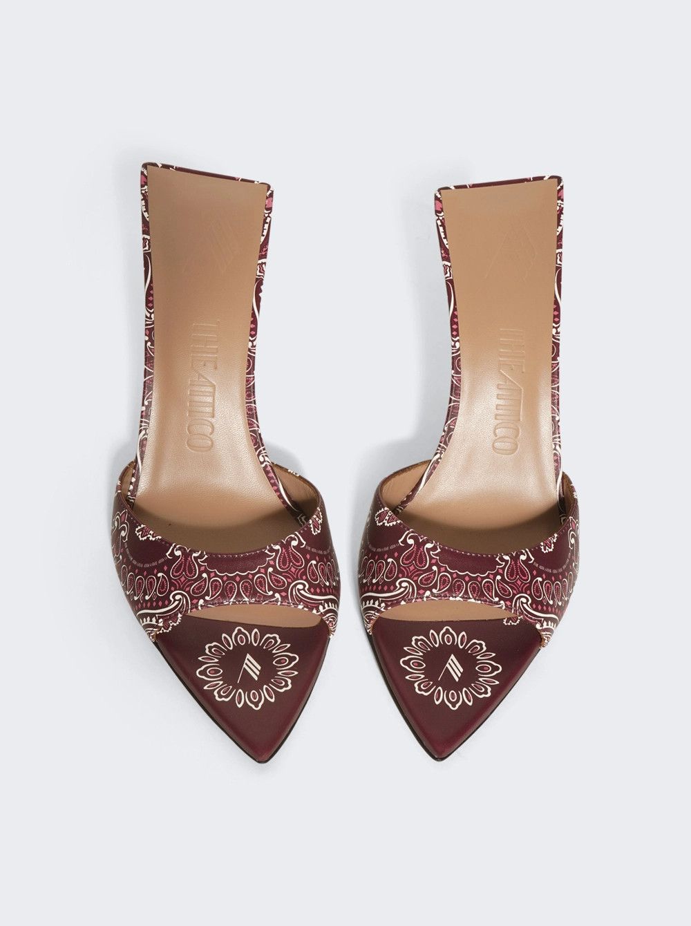 The Attico o1mle0526 Ester Bandana Print Leather Mules in Red Size US 9 / IT 39 - 4 Thumbnail