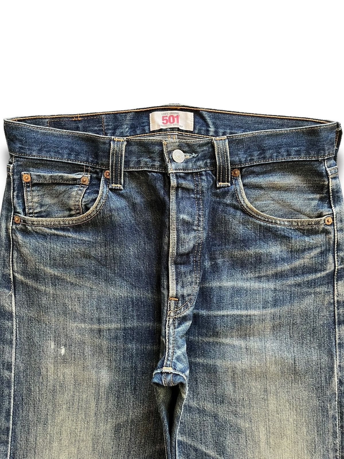 Levi's × Levi's Vintage Clothing SALES🔥Vintage 90s Levis 501 Mud Wash Distressed Loose Jeans Size US 31 - 4 Thumbnail