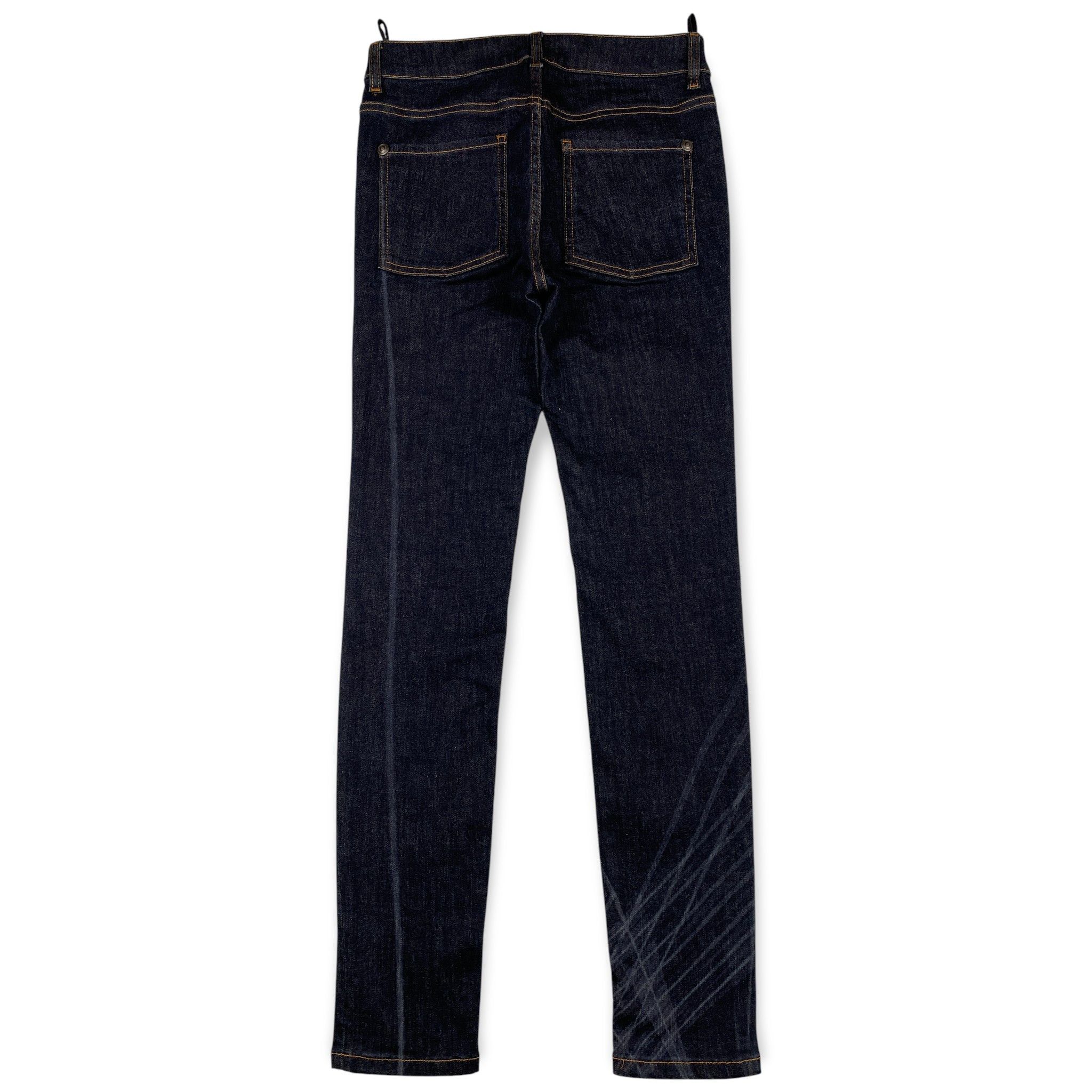 Chanel Geometric Laser Print Coco Mark Buttons Denim Jeans Size US 27 - 2 Thumbnail