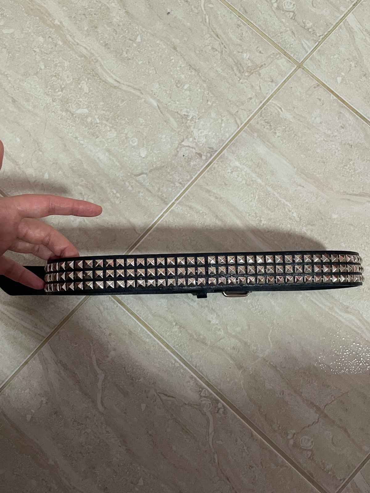Japanese Brand Pyramid Studded Punk Vintage Belt Y2K Size ONE SIZE - 6 Thumbnail