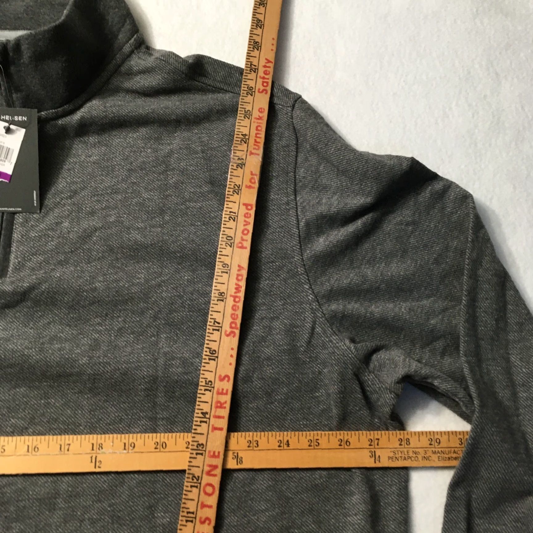 Van Heusen VINTAGE NWOT Van Heusen Mens 1/4 Zip Sweater XL Gray Heathered Mock Neck Size US XL / EU 56 / 4 - 4 Thumbnail