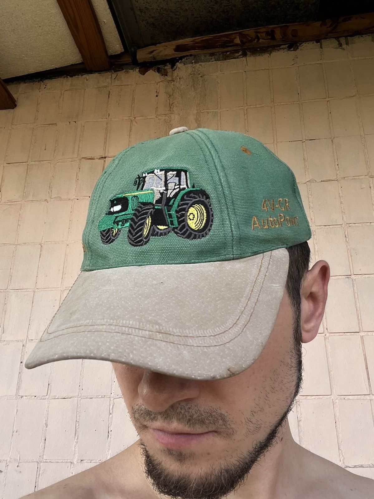 John Deere × Vintage Vintage John Deere Patch Trucker Hat Y2k Cap Size ONE SIZE - 21 Thumbnail