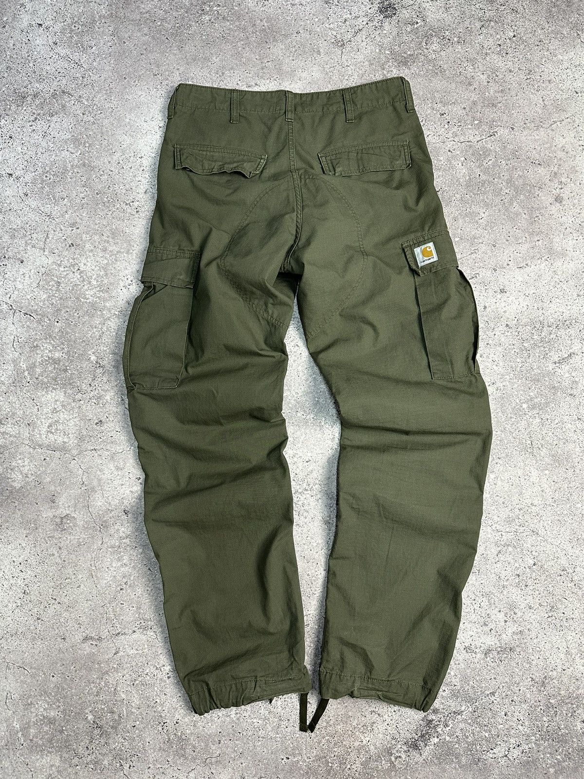 Vintage Carhartt Cargo Distressed Pants Faded Khaki Y2K