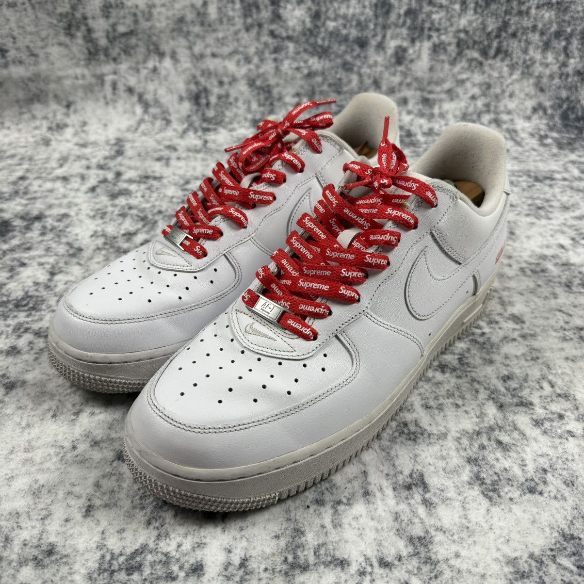 Nike Nike Air Force 1 & Supreme ‘White’ Shoes Size US 11 / EU 44 - 1 Thumbnail
