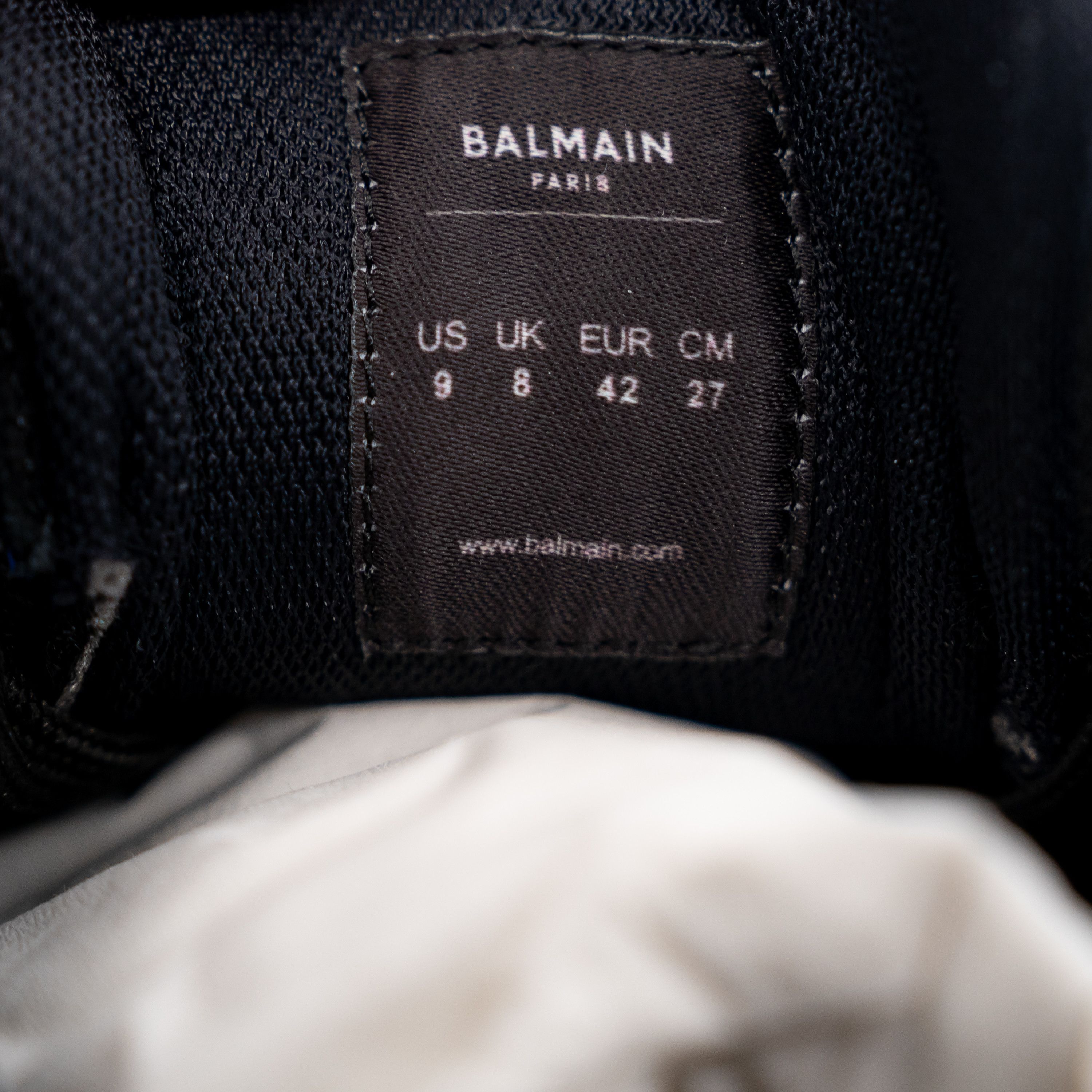 Balmain size 42/ US 9 - Balmain B-East Black Blue painted sneakers Size US 9 / EU 42 - 6 Thumbnail