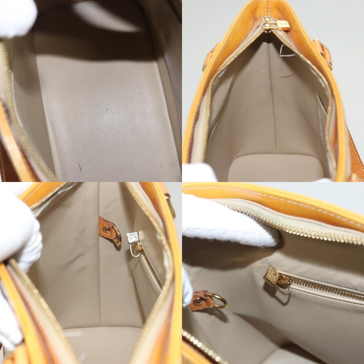 Louis Vuitton LOUIS VUITTON Monogram Vernis Houston Hand Bag Beige M91004 Size ONE SIZE - 12 Thumbnail