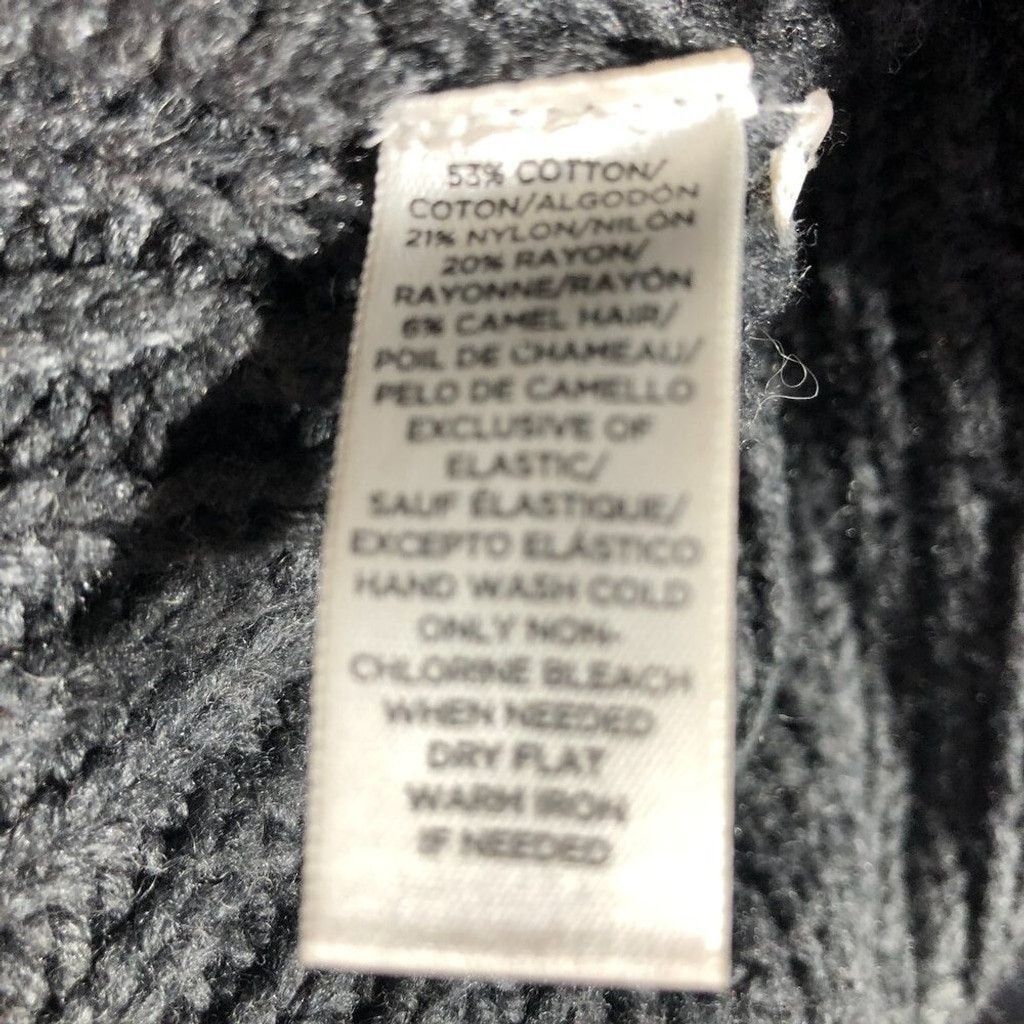Loft Loft cotton asymmetrical sweater mock neck gray cable knit M Size L / US 10 / IT 46 - 8 Thumbnail