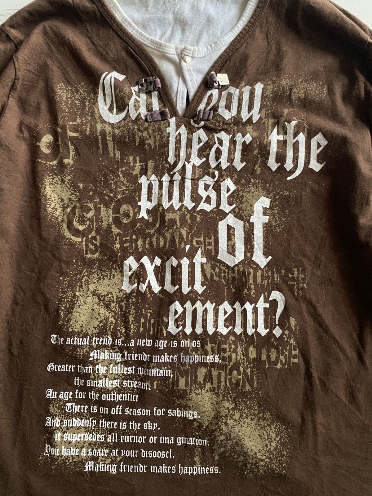 KMRii Japanese Hear The Pulse Double Layer Tee Size US L / EU 52-54 / 3 - 5 Thumbnail