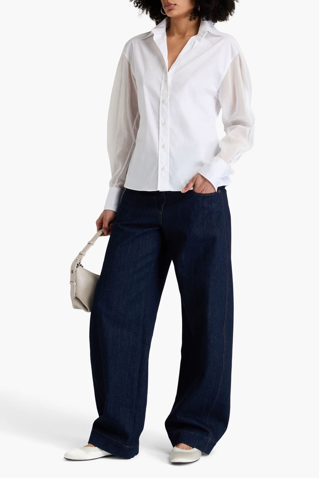 Brunello Cucinelli o1y0725 Shirt in White Size S / US 4 / IT 40 - 2 Thumbnail