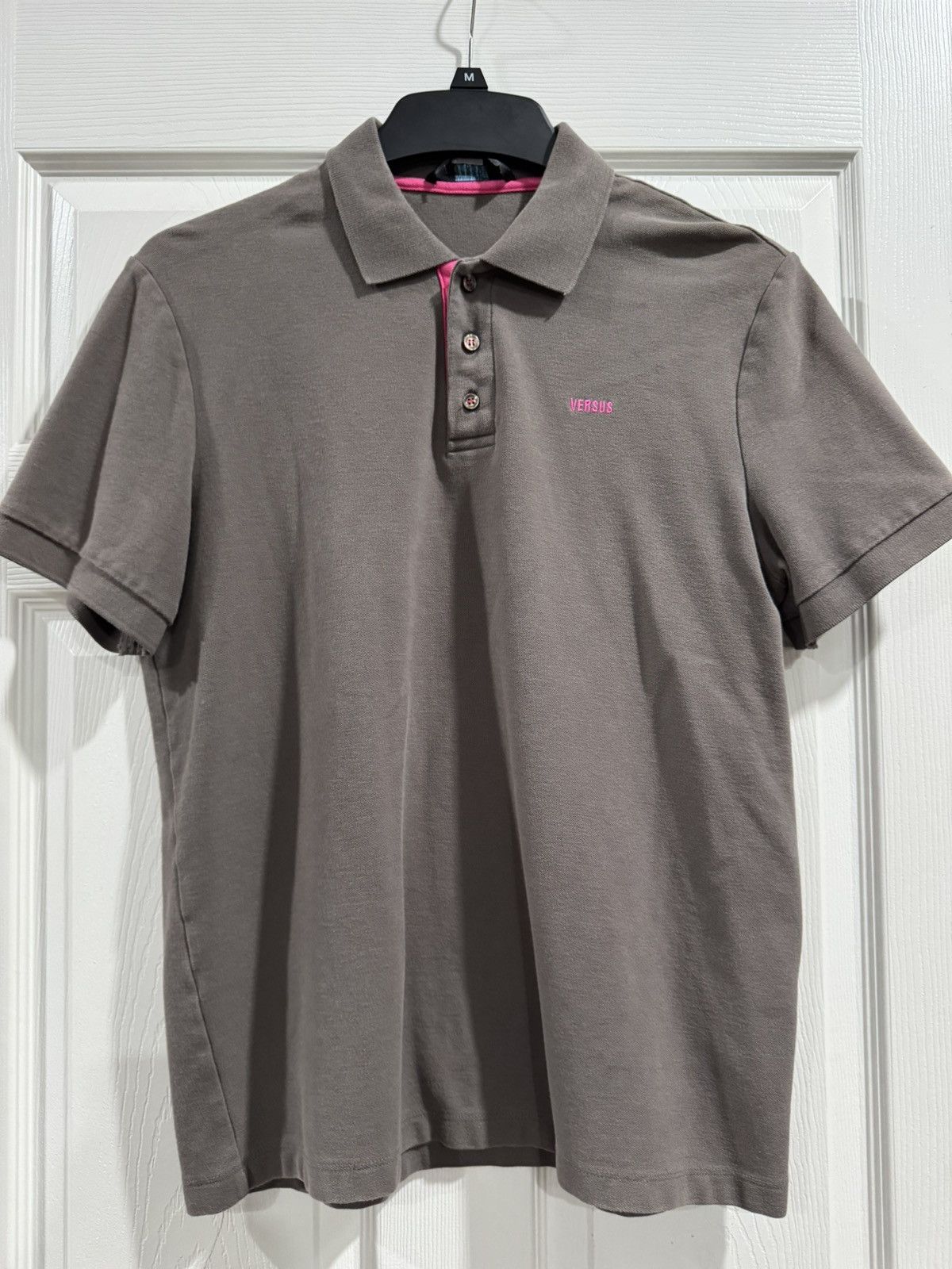 Versace × Vintage Vintage Versus Versace Gray Polo Size XXL Size US XXL / EU 58 / 5 - 1 Thumbnail