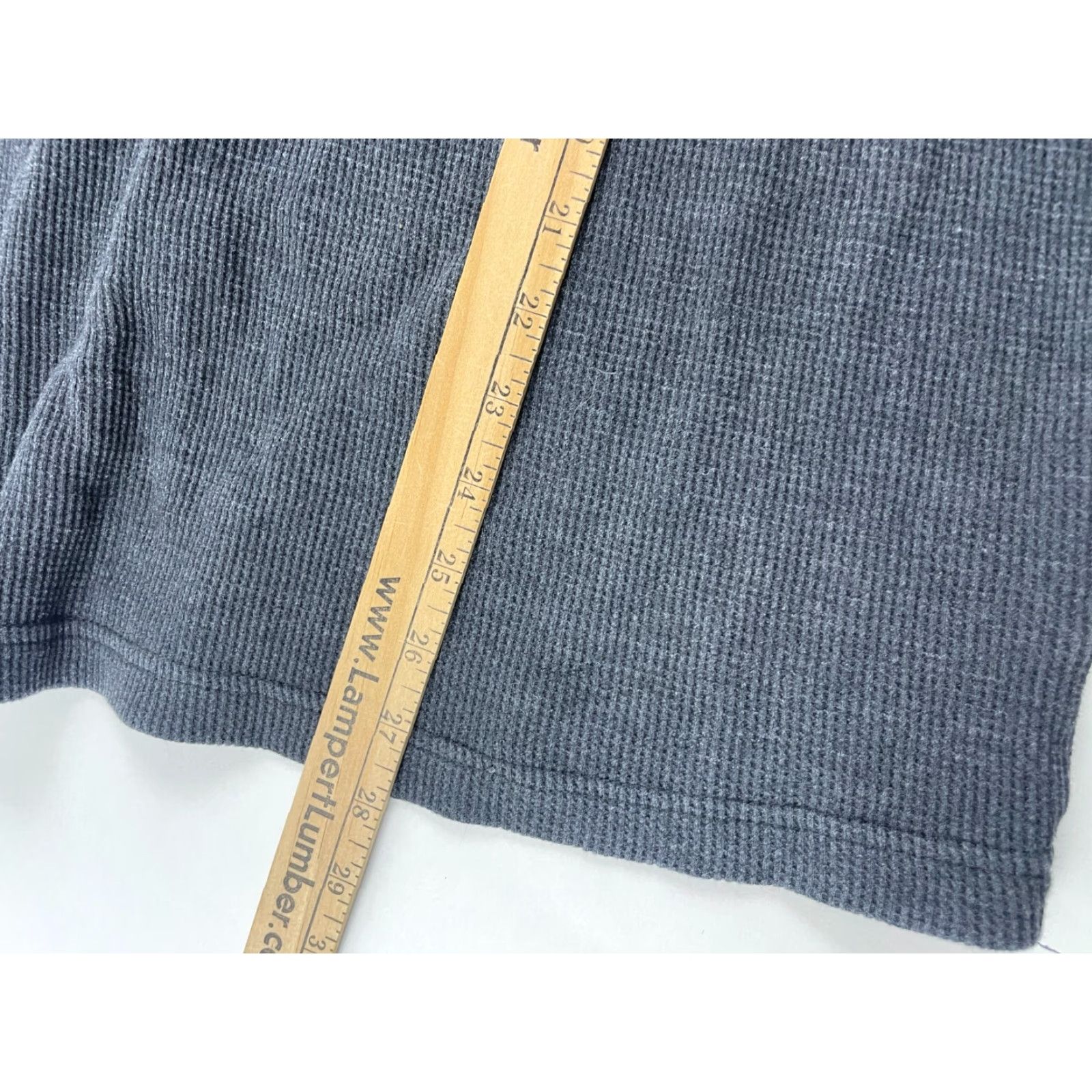 Club Room Club Room Shirt Men's XL Charcoal Gray Buttoned Henley Waffled Long Sleeve Size US XL / EU 56 / 4 - 7 Thumbnail