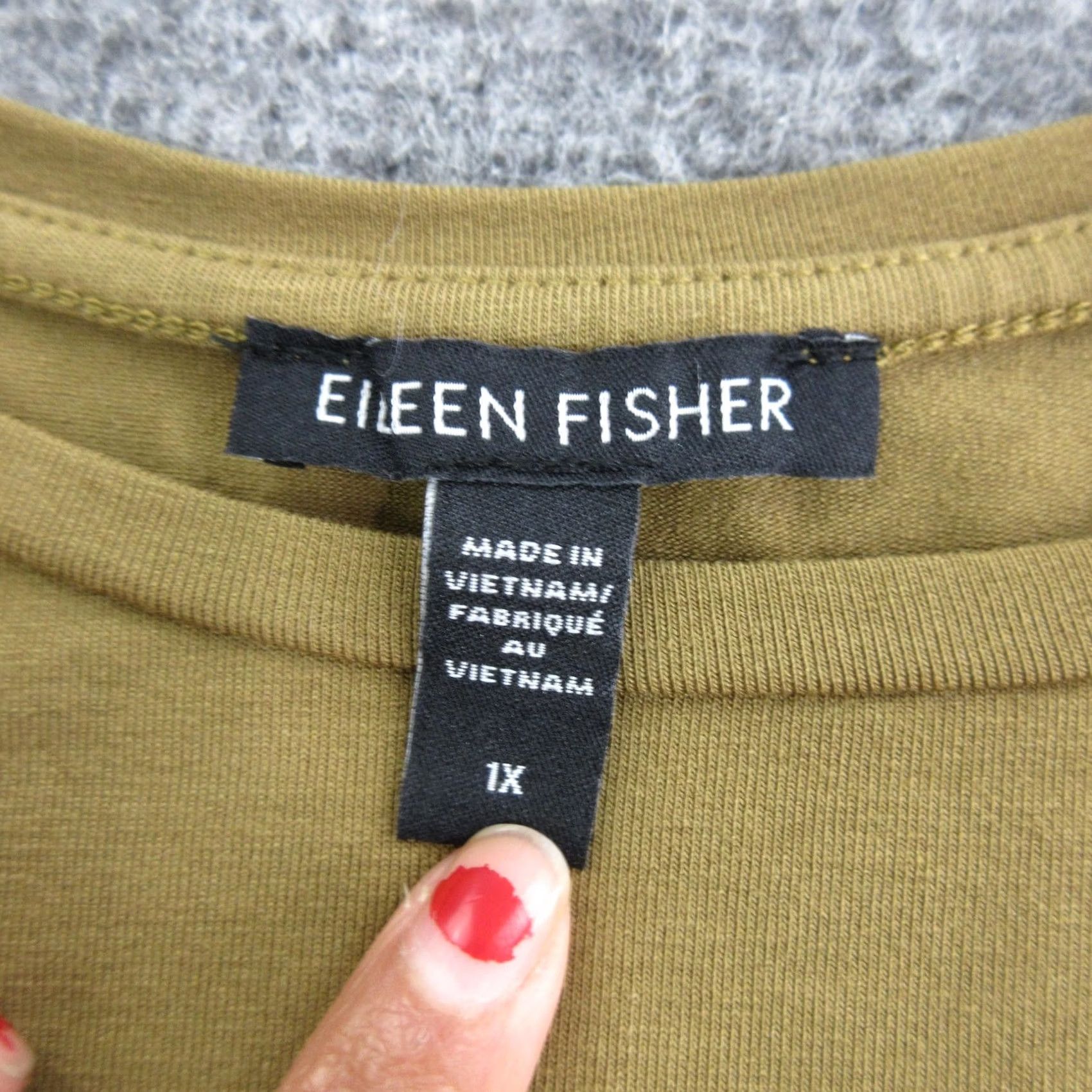 Eileen Fisher Eileen Fisher Shirt Womens 1X Green Long Sleeve Scoop Neck Jersey Tunic Top Size XL / US 12-14 / IT 48-50 - 2 Thumbnail