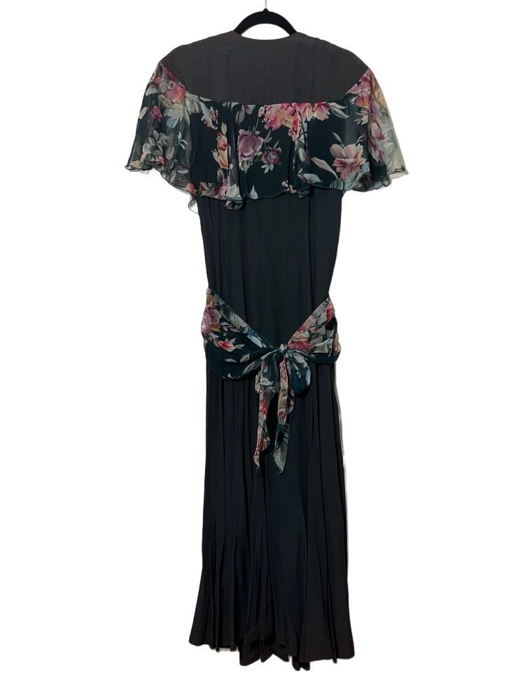 Vintage Vintage 80's-90's Floral Paris Sport Club Long Maxi Dress Size M / US 6-8 / IT 42-44 - 2 Thumbnail