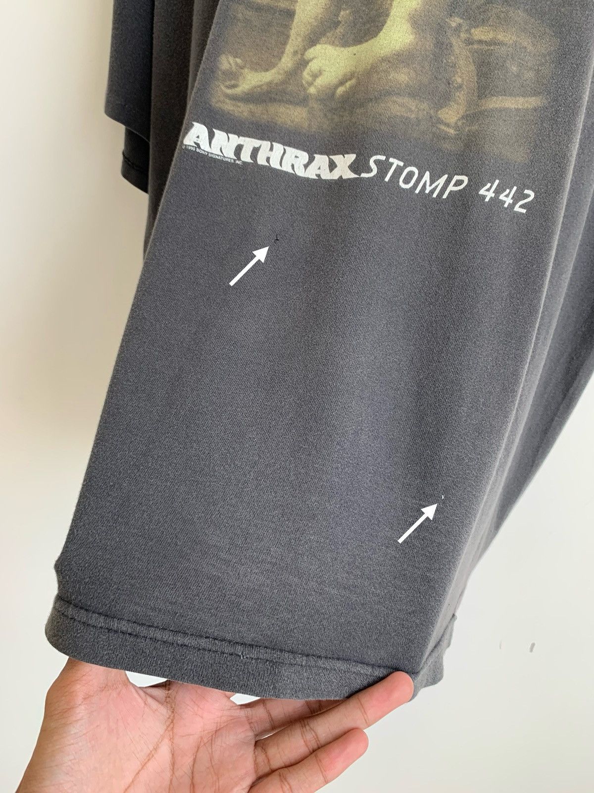 Vintage Vintage 90s Anthrax Storm 442 Band Shirt Size US L / EU 52-54 / 3 - 7 Thumbnail