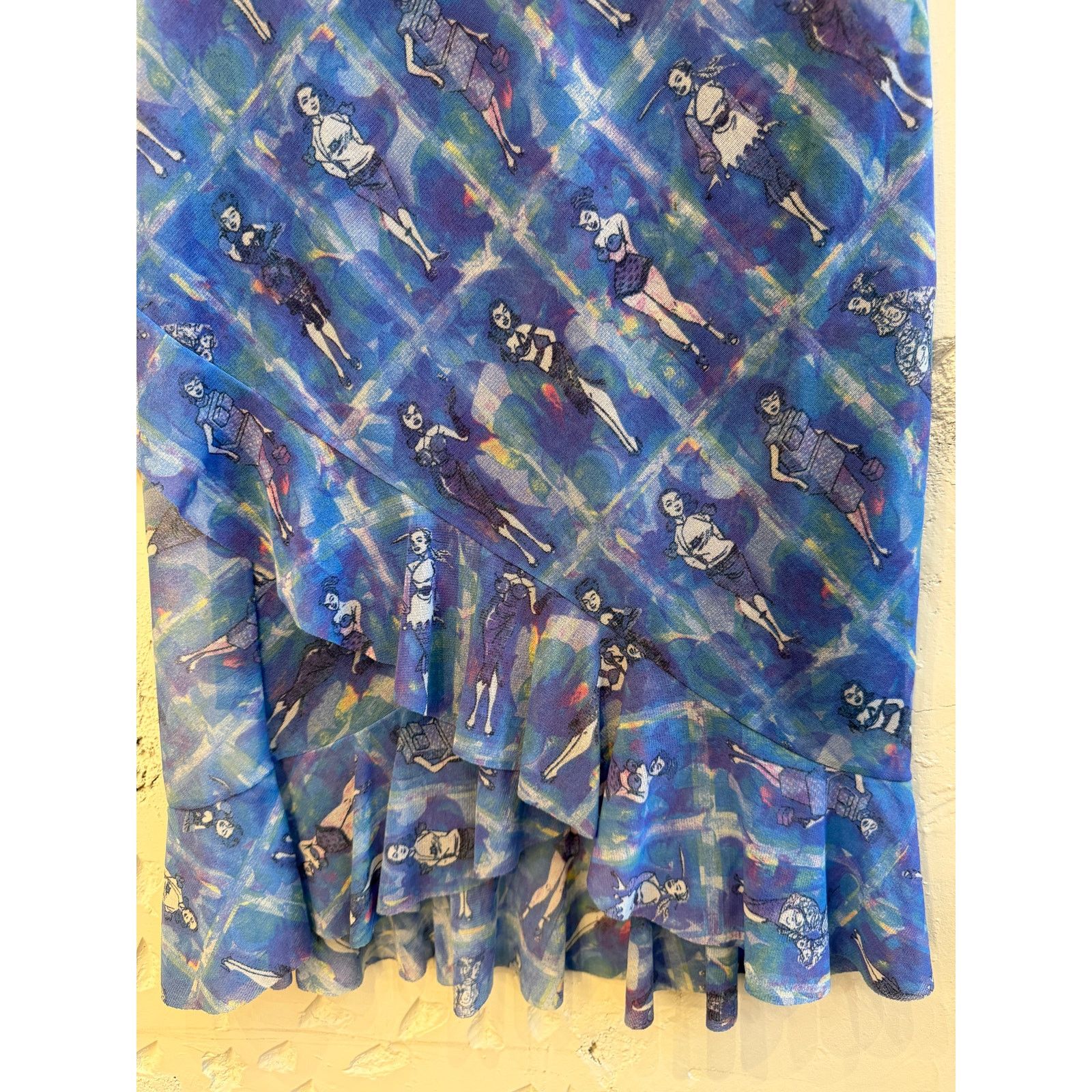 Vivienne Tam Vivienne Tam Vintage Print Ruffled Dress Size S / US 4 / IT 40 - 3 Thumbnail