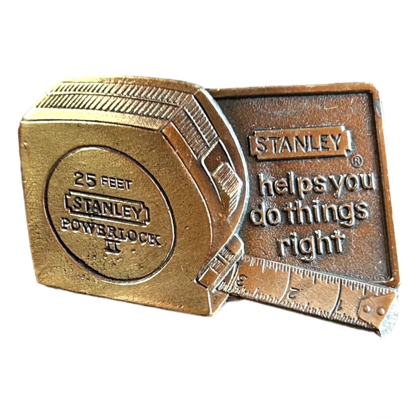 Vintage VINTAGE Stanley Tools Tape Measure Belt Buckle Size ONE SIZE - 5 Thumbnail