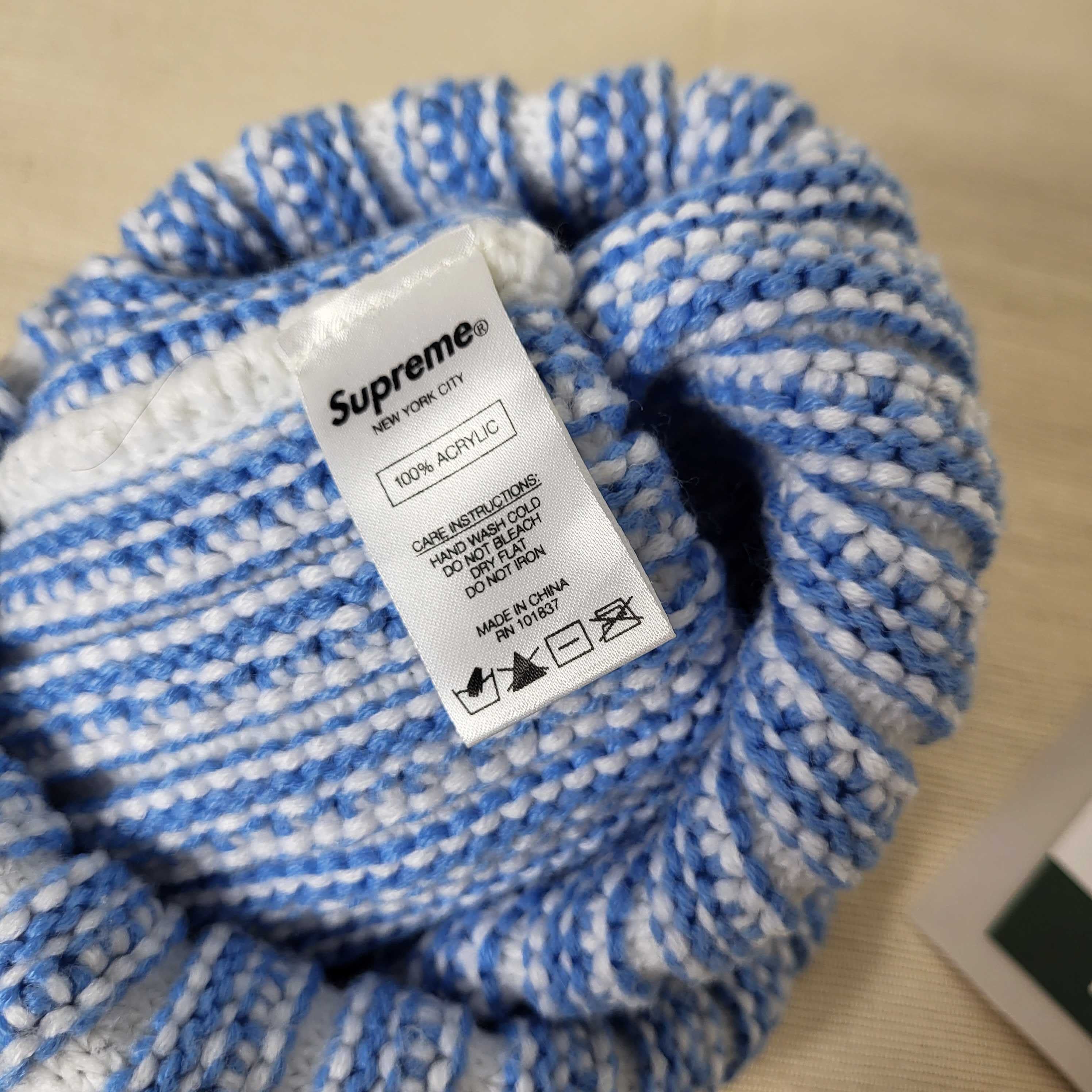 Supreme Supreme Contrast Stripe Beanie white Size ONE SIZE - 4 Thumbnail