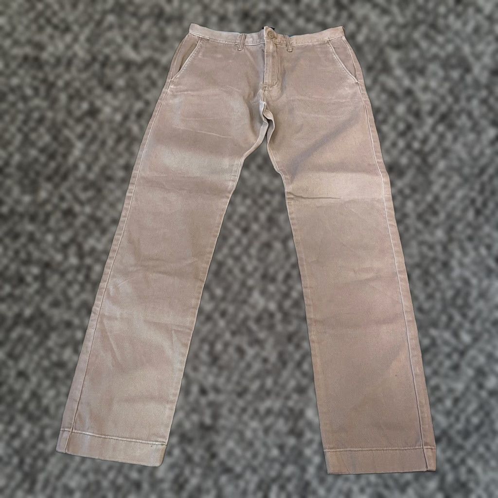 J.Crew J. Crew Chino Pants Mens 31x32 Slim Fit Tan Cotton Blend Flat Front Stretch Pockets Casual Workwear Size US 31 - 1 Thumbnail